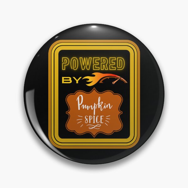 Item preview, Powered By Pumpkin Spice - Fall Colors Black designed and sold by Evolved-LovinIt.