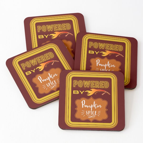 Item preview, Powered By Pumpkin Spice - Fall Colors Red designed and sold by Evolved-LovinIt.