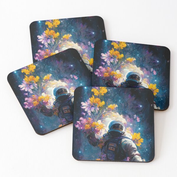 Item preview, Floral Space Astronaut Oil Painting  designed and sold by maebella-art.