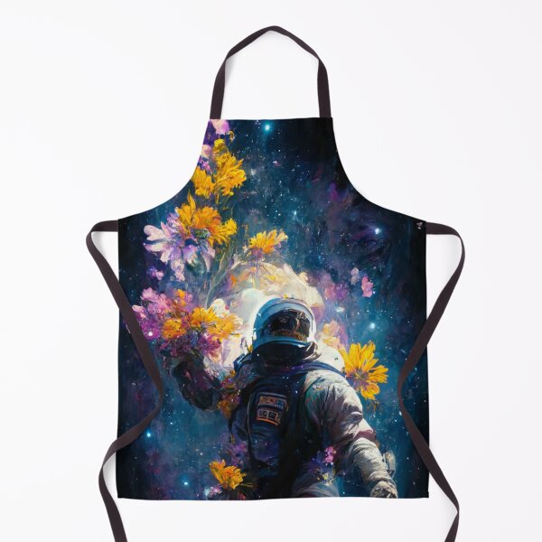 Item preview, Floral Space Astronaut Oil Painting designed and sold by maebella-art.