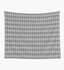 Gray and Gray Argyle Wall Tapestry