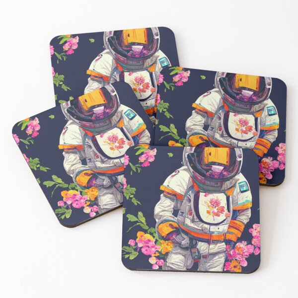 Item preview, Floral Space Astronaut Oil Painting  designed and sold by maebella-art.
