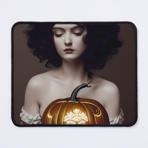 Item preview, Girl with pumpkin portrait designed and sold by arkymonart.
