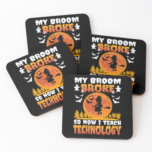 Item preview, My Broom Broke So Now I Teach Technology Halloween Technology Teacher Costume designed and sold by 1Designology1.