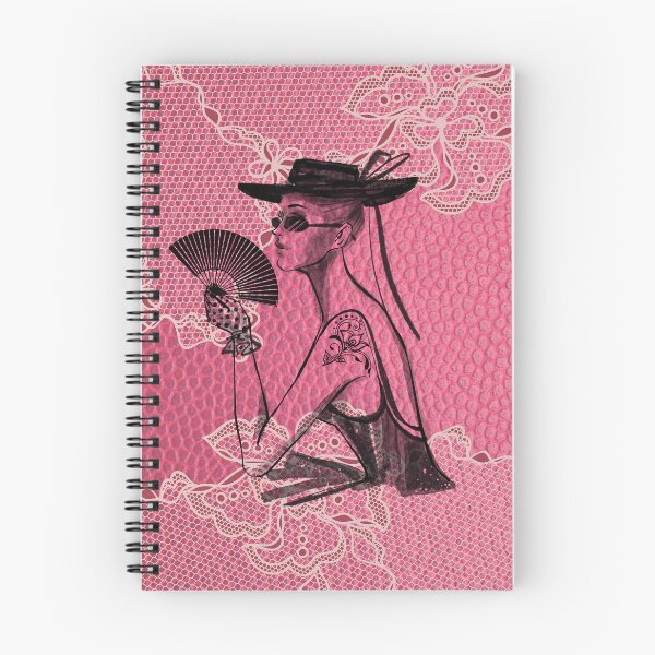 Item preview, Leather and Lace... An elegant woman set off against pink leather and lace designed and sold by Wonder & Whimsy.