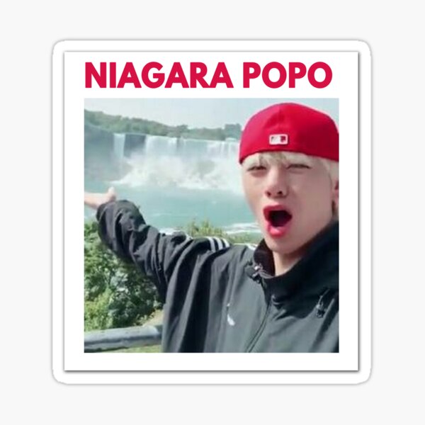 Item preview, V Niagara PoPo | Bts taehyung | BTS funny meme | BTS funny faces Sticker and T-shirt designed and sold by Memesbk.