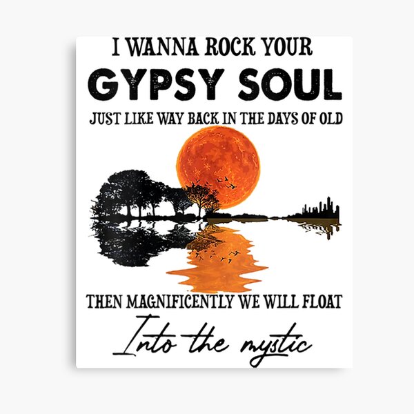 Camiseta con cuello en V para mujer I Wanna Rock Your Gypsy Soul Lienzo