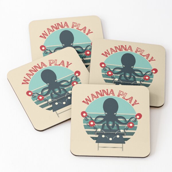 Item preview, Wanna play funny octopus playing table tennis designed and sold by reka88.