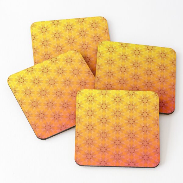 Item preview, Abstract Ombre Autumn Flowers Yellow Orange designed and sold by LaurenWDesigns.