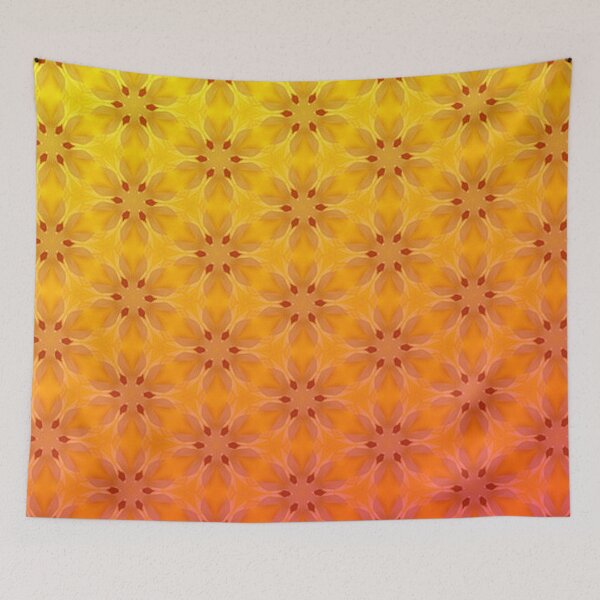 Item preview, Abstract Ombre Autumn Flowers Yellow Orange designed and sold by LaurenWDesigns.