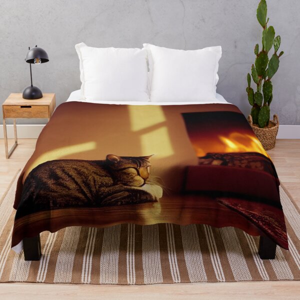 Item preview, Cat Napping Next To Fireplace designed and sold by DirtyBirdLad.