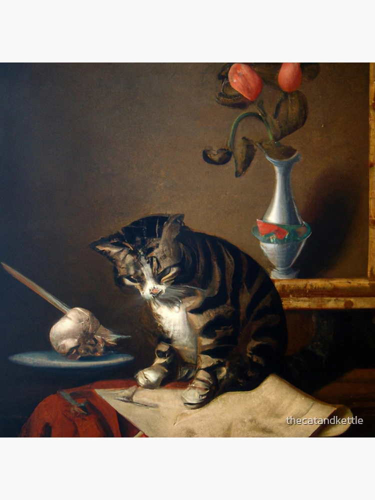 Victoria the Cat, with throne and tea kettle (Baroque) Art Board Print for  Sale by thecatandkettle