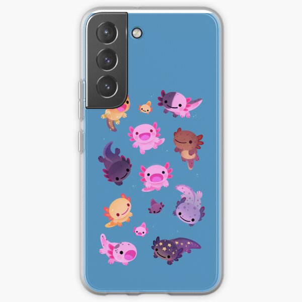 Happy axolotl - blue Samsung Galaxy Soft Case