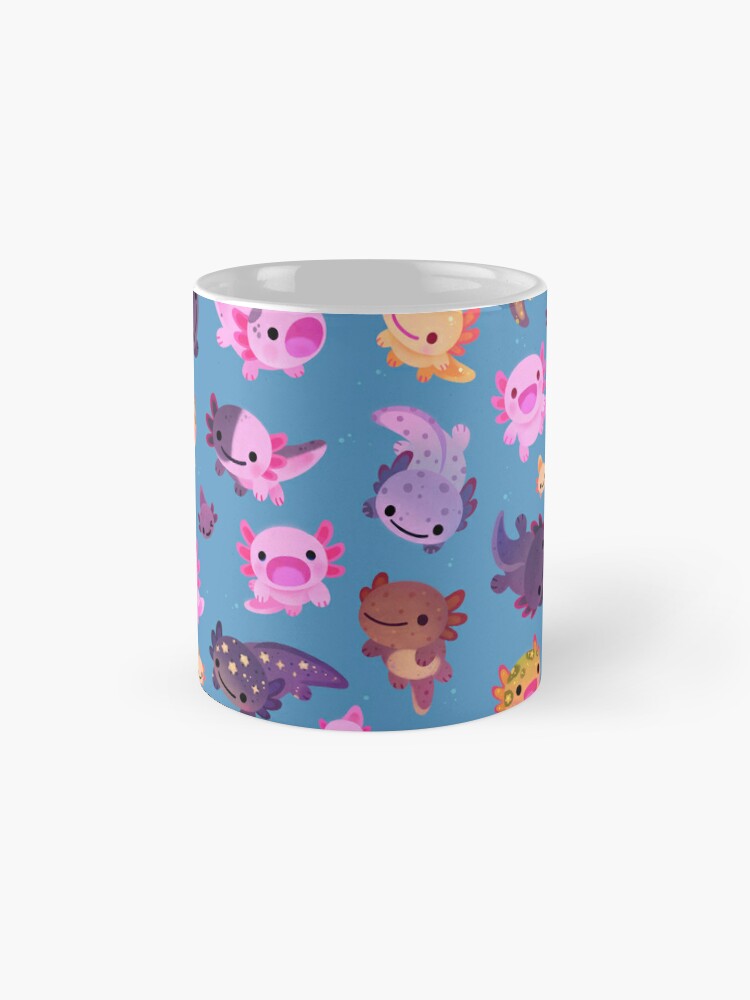 Happy axolotl - blue Coffee Mug for Sale by pikaole