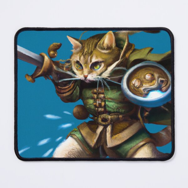 Item preview, Inez the Cat, charging in to battle (Fantasy) designed and sold by thecatandkettle.