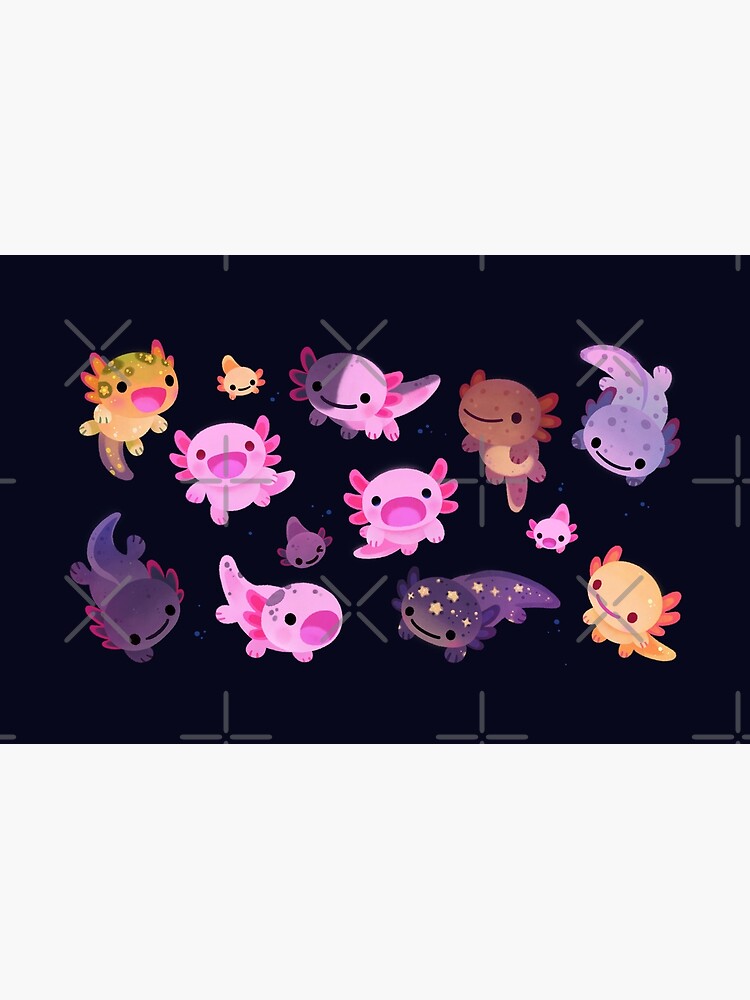 Thumbnail 4 of 4, Zipper Pouch, Happy axolotl designed and sold by pikaole.