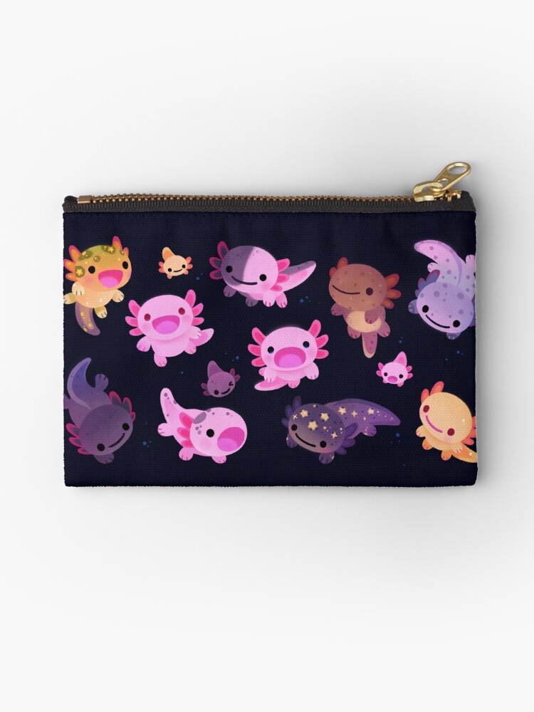 Thumbnail 1 of 4, Zipper Pouch, Happy axolotl designed and sold by pikaole.