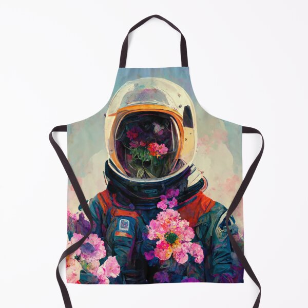 Item preview, Aesthetic Floral Space Astronaut Flowers designed and sold by maebella-art.