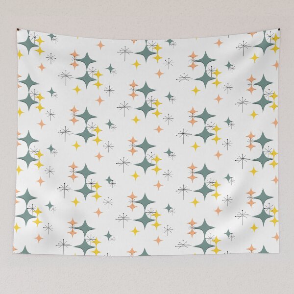 Item preview, Mid Century Modern Pattern Eames Atomic Diamonds Starbursts  designed and sold by Itaya Art.