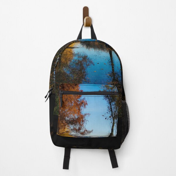 Item preview, Photography color lake and sky, autumn fallen leaves designed and sold by marghe41.