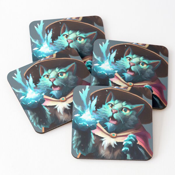 Item preview, Filet the Cat, holding a magic stone (Fantasy) designed and sold by thecatandkettle.