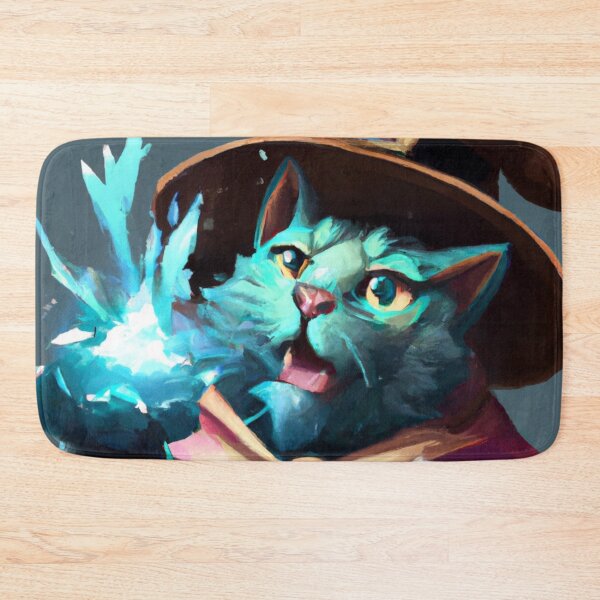 Item preview, Filet the Cat, holding a magic stone (Fantasy) designed and sold by thecatandkettle.