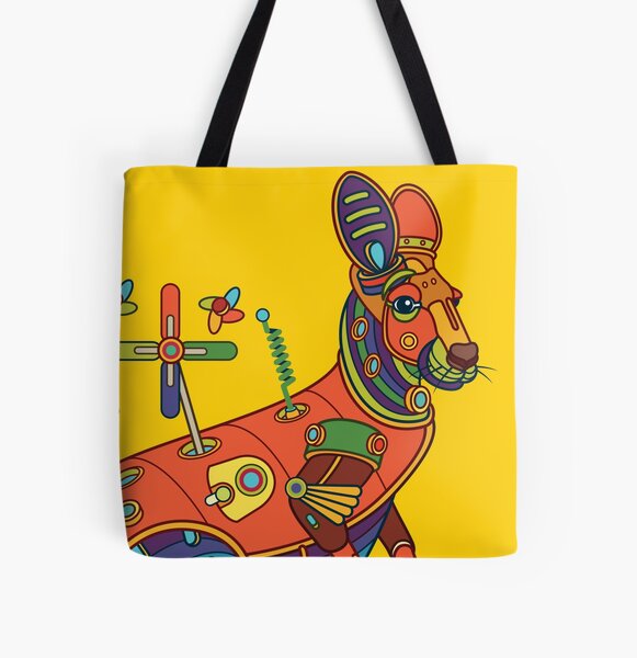 Kangaroo, from the AlphaPod collection All Over Print Tote Bag