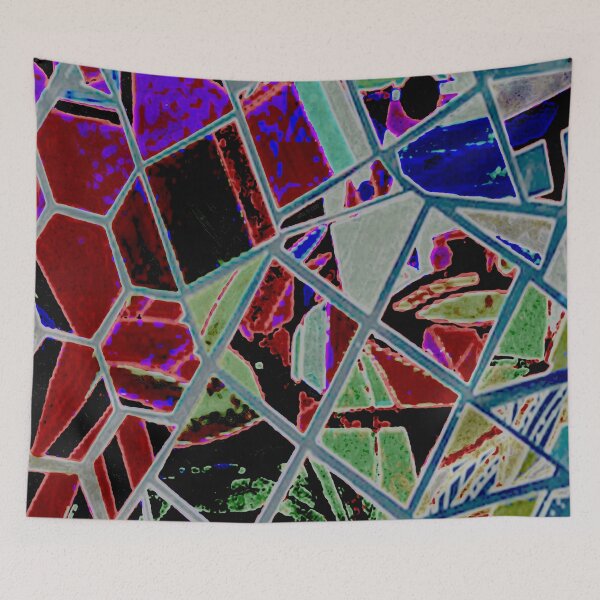 Item preview, ABSTRACT MOSAIC - Jewel Tones with Slate Grout designed and sold by Gretchen Tiger.