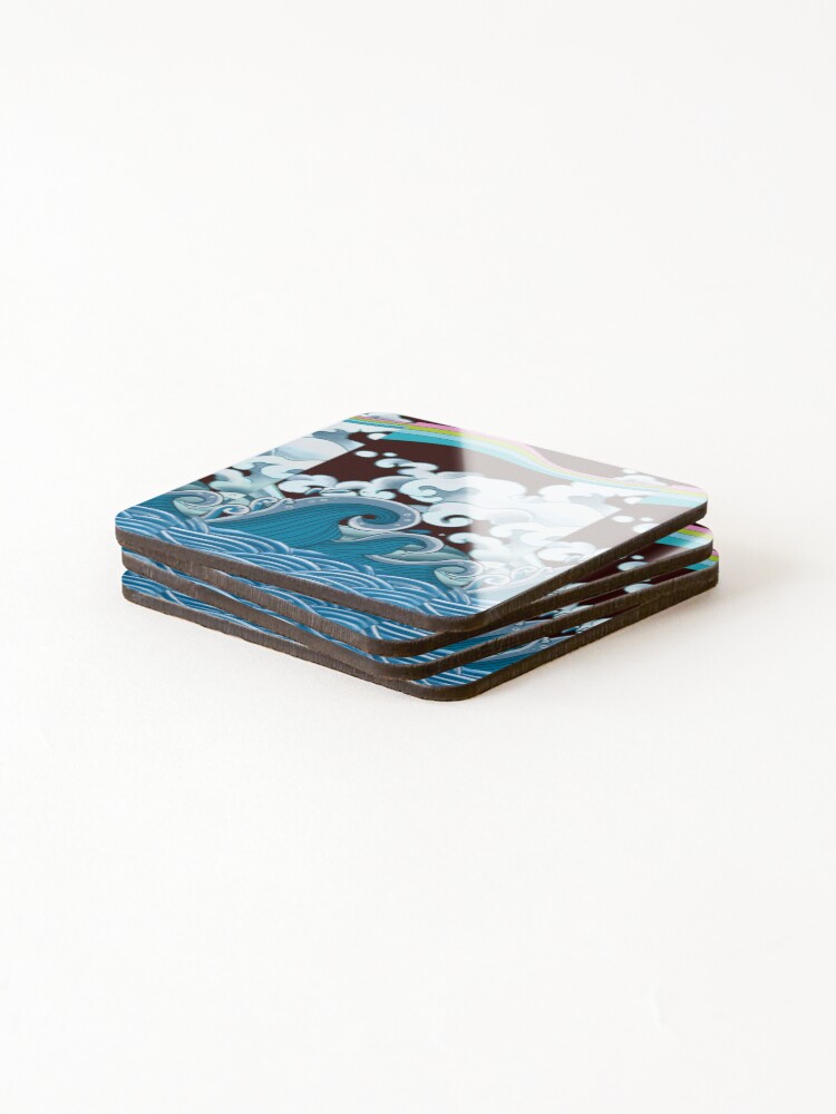 Thumbnail 4 of 5, Coasters (Set of 4), Tsunami designed and sold by Rene-Martin.