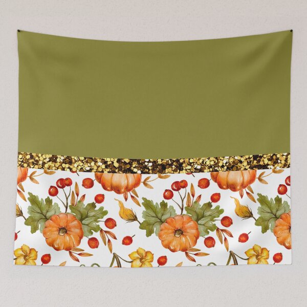 Item preview, Pumpkin And Berries With Glitter (Green) designed and sold by SimplyMe-Plus.