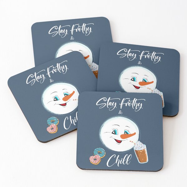 Item preview, Stay Frothy and Chill Coffee and Donuts Hoodies/Christmas Snowman Apron/ Snowman T-Shirts/ Snowman Frothy Kitchen Apron/ Fun Coffee Winter T-Shirt designed and sold by KingdomKubs.