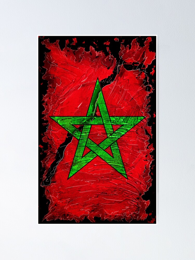 Moroccan Flag, Maroc  Poster for Sale by Lighvision