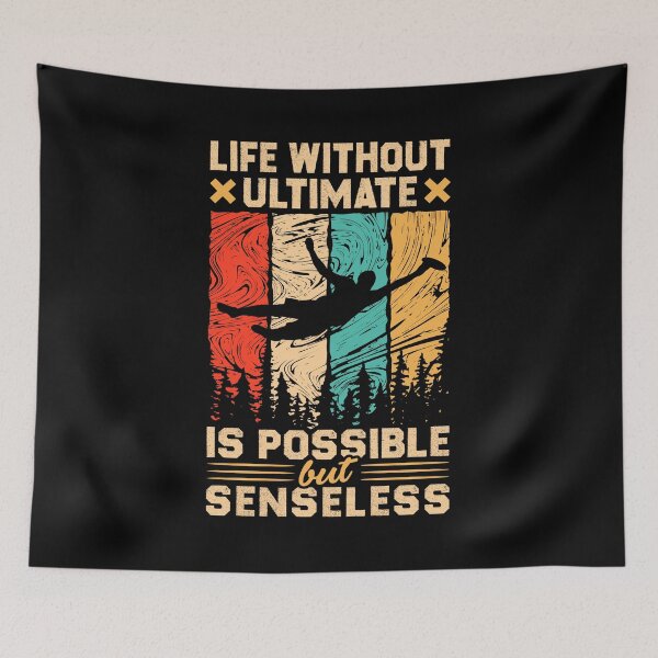 Item preview, Life Without Ultimate Is Possible But Senseless - Vintage Flying Disc Player designed and sold by T-shirt For You.