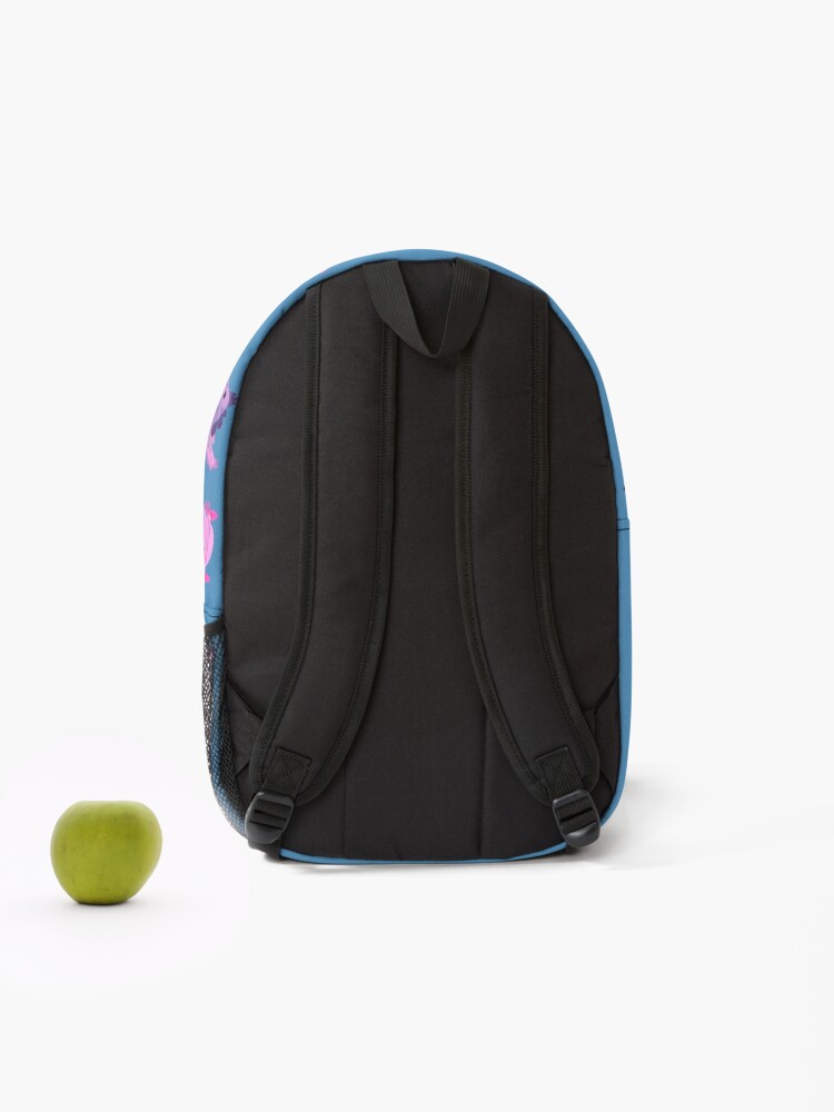 Thumbnail 2 of 3, Backpack, Happy axolotl - blue designed and sold by pikaole.