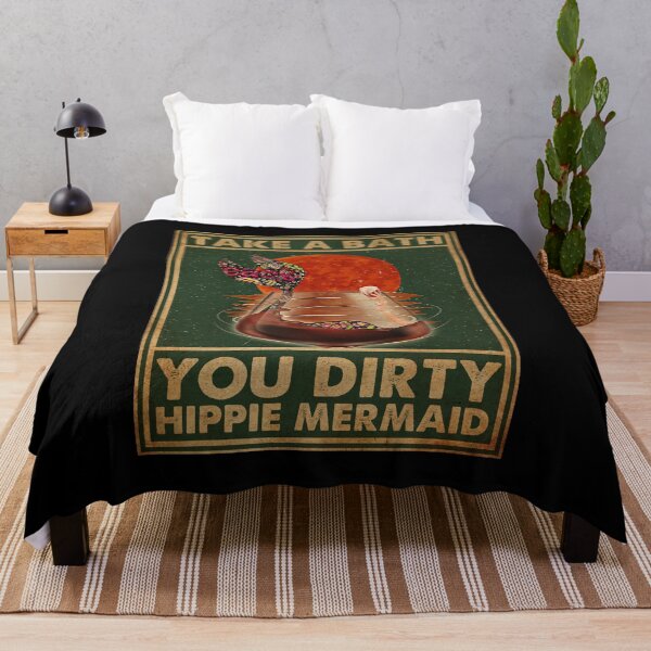 Item preview, Take A Bath You Dirty Hippie Mermaid Vintage designed and sold by koscoscintod42.