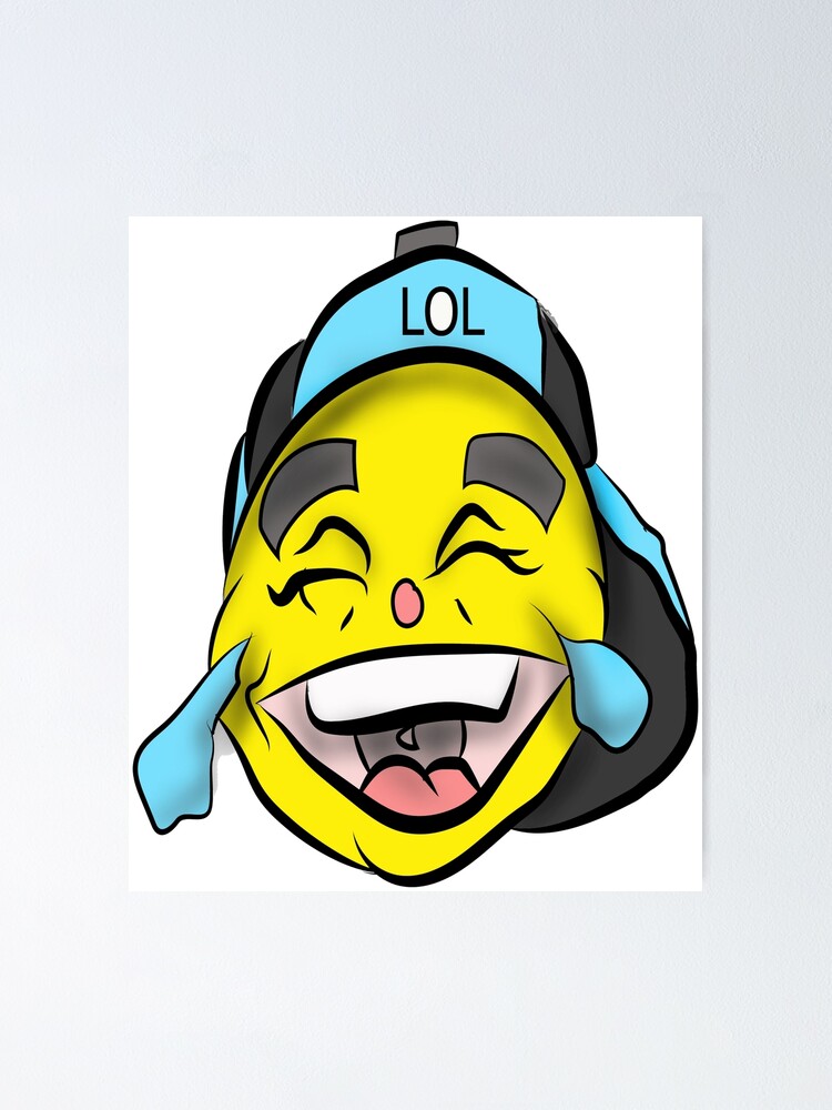 "Laugh Out Loud Crying Emoji Face" Poster for Sale by GTARTLAND | Redbubble