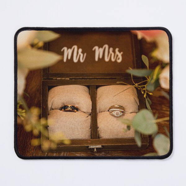 Item preview, Mr & Mrs wedding band set designed and sold by filmguyjames.