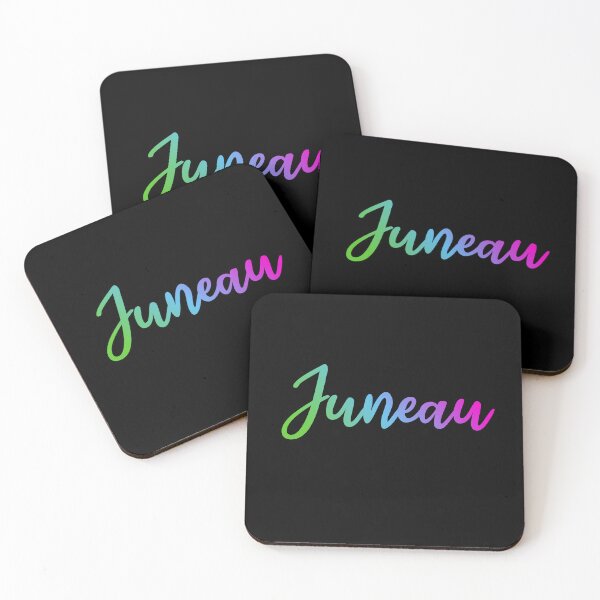 Item preview, Juneau USA - The City and Borough of Juneau - Juneau Alaska capital city - rainbow name of city - American city designed and sold by ALLURE-minimal.