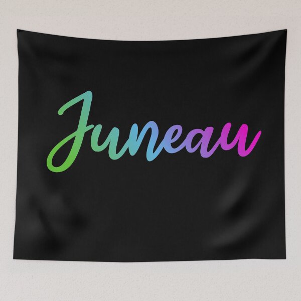 Item preview, Juneau USA - The City and Borough of Juneau - Juneau Alaska capital city - rainbow name of city - American city designed and sold by ALLURE-minimal.