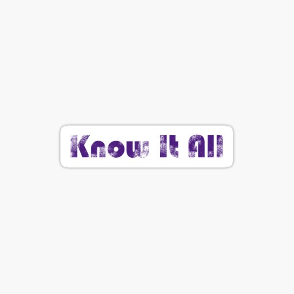 Know It All Vintage Sticker