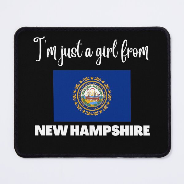 Item preview, I’m just a girl from New Hampshire- State pride design for women and girls designed and sold by DesignsByDaddy.