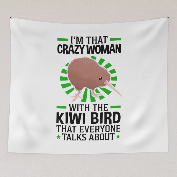 Item preview, Crazy Kiwi Bird Woman Snipe Ostrich designed and sold by madgrfx.
