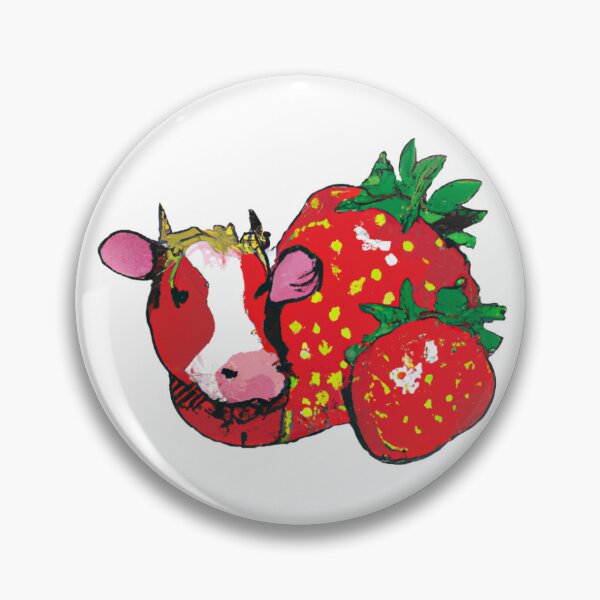 Artikelvorschau, Erdbeeren und Kuh entworfen und verkauft von DollyArtwork.