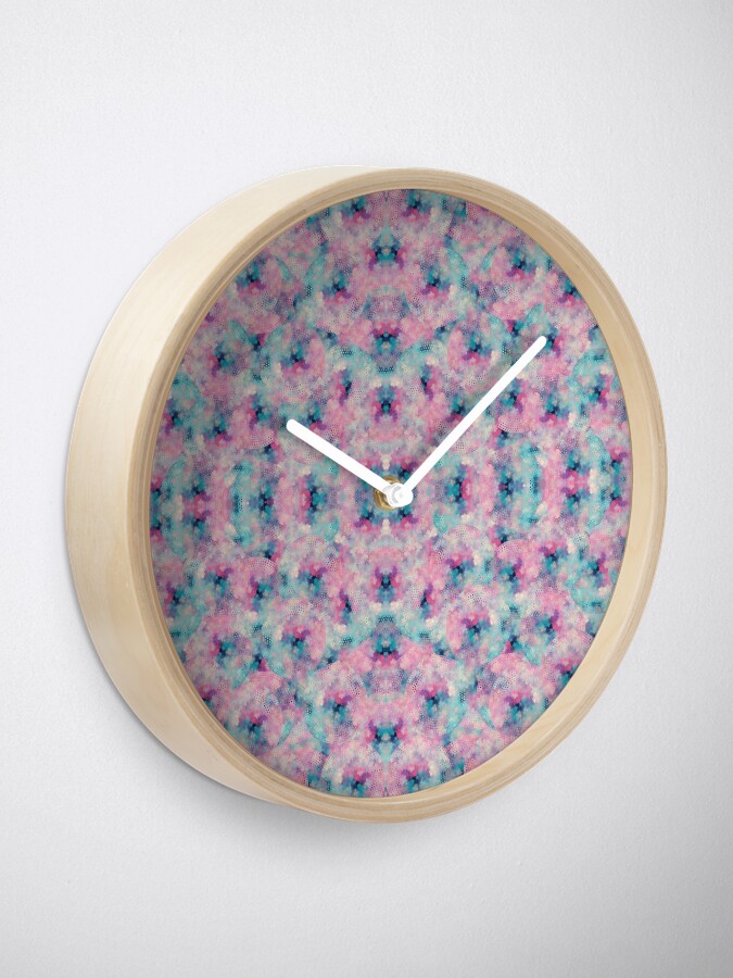 Thumbnail 2 of 4, Clock, Foggy Blush designed and sold by gidgetlefleur.