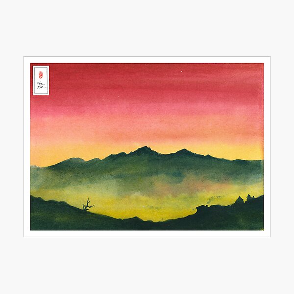 Red Dusk Photographic Print