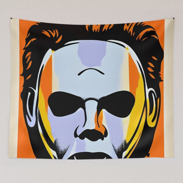 Item preview, Halloween Serial Killer Spooky Mask Murderer Pop Art designed and sold by Horrorscape.