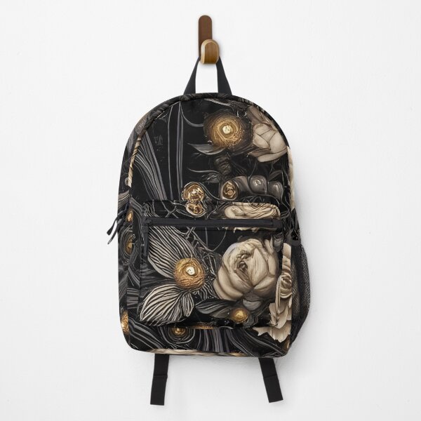 Item preview, Flower Print: Black and Gold Antique designed and sold by Nylaria.