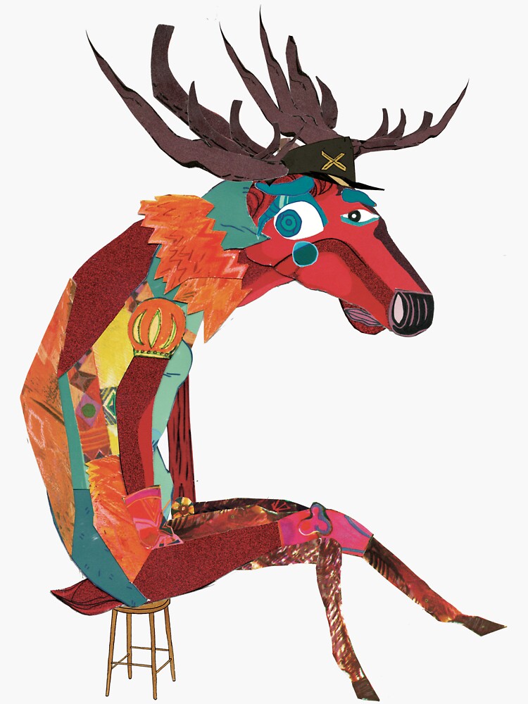 "Mervin the Moose" Sticker for Sale by sampnelson Redbubble