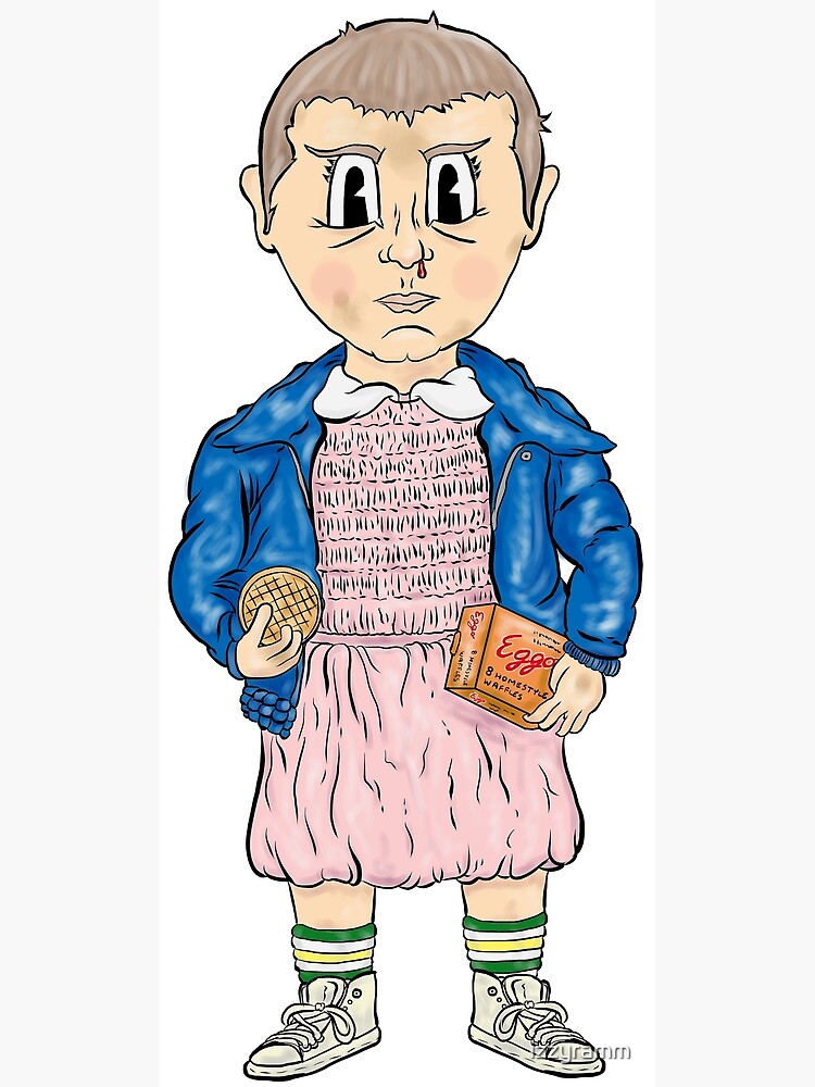 "Eleven Cartoon - Stranger Things" Art Print by izzyramm | Redbubble
