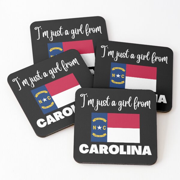 Item preview, I’m just a girl from North Carolina- State pride design for women and girls designed and sold by DesignsByDaddy.